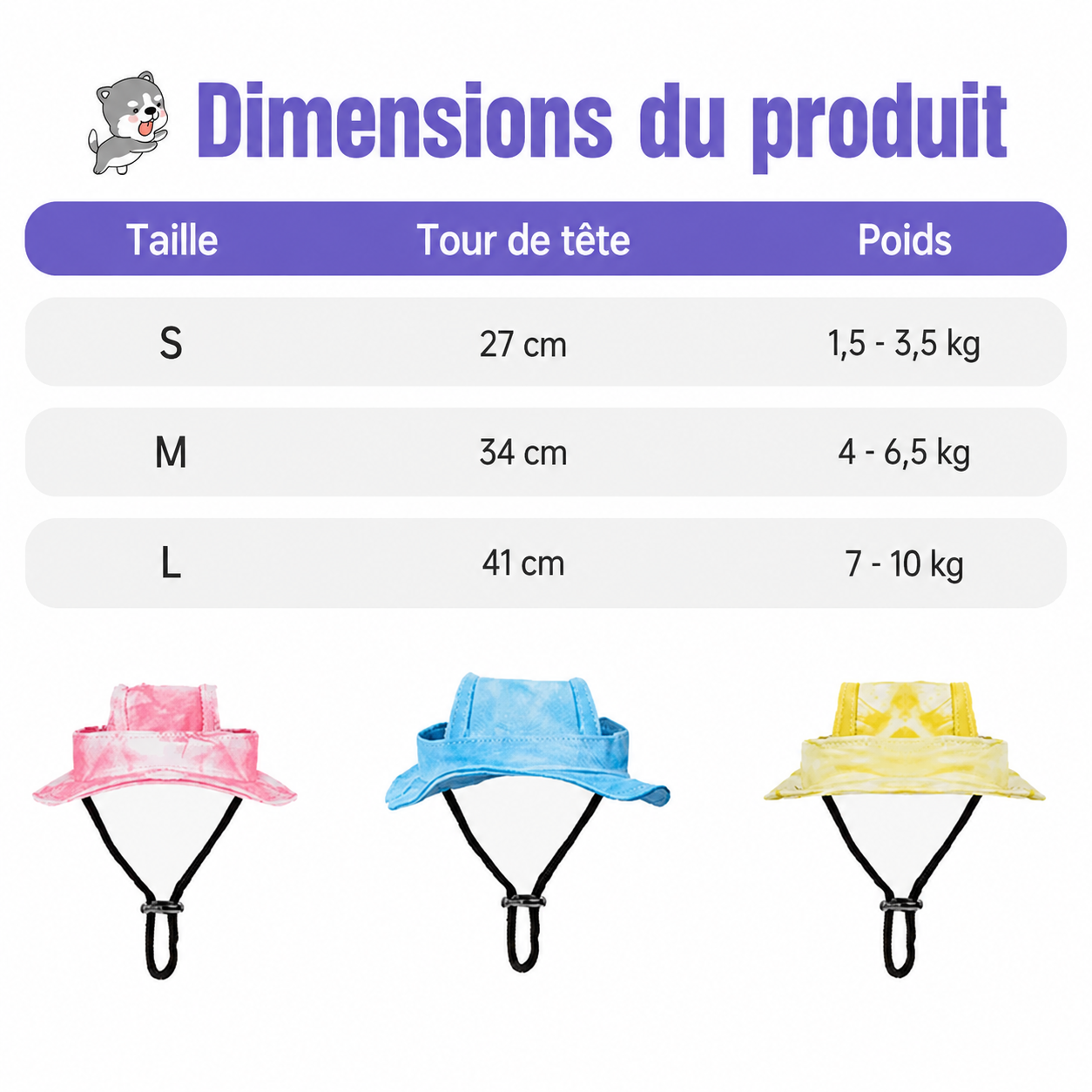 chapeaux de soleil animaux